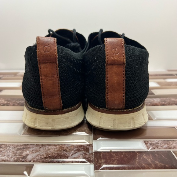 Cole Haan Zerogrand Wingtip Oxford Shoes Mens Size 12 Black Stitchlite - Picture 4 of 15